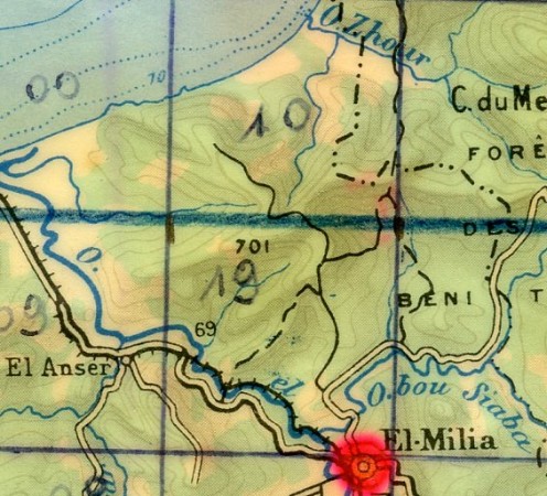  A partir du 5 Novembre le 9° RCP fouille les thalwegs en direction du Nord (Carré marqué 10 sur la carte