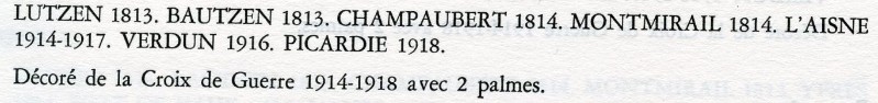  inscriptions au Drapeau " Le 144° R.I. s' est illustré sous le I° Empire et pendant la Grande Guerre de 1914-1918 "